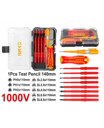 Set 10 cacciaviti ISOLATI 1000v - INGCO HKISD1008