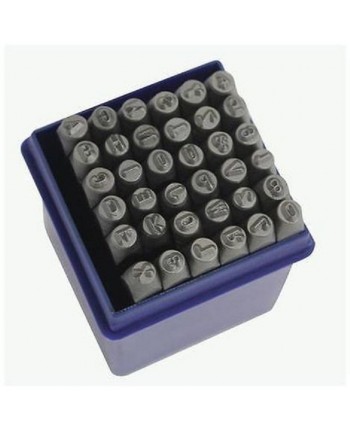 Set punzoni alfanumerici 36pz da 10mm - LETTERE + NUMERI