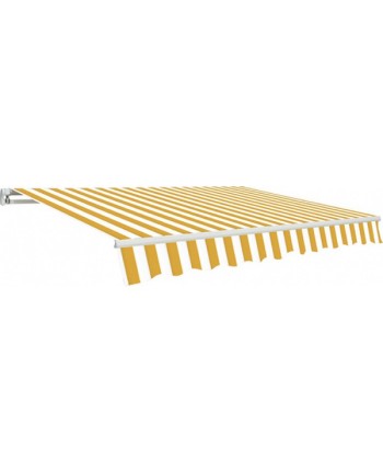 TENDA DA SOLE PER BALCONE BIANCO-GIALLO 2,95X2 MT- Con bracci -Struttura allumin