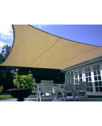 Vela OMBREGGIANTE RETTANGOLARE 3X4mt - Ecrù - giardino telo copertura tenda