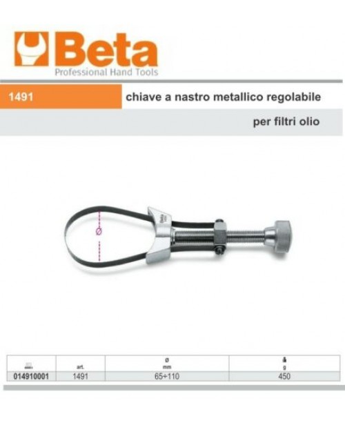 Beta CHIAVE A NASTRO METALLICO ART 1491 ø mm 65 ÷110 BETA 