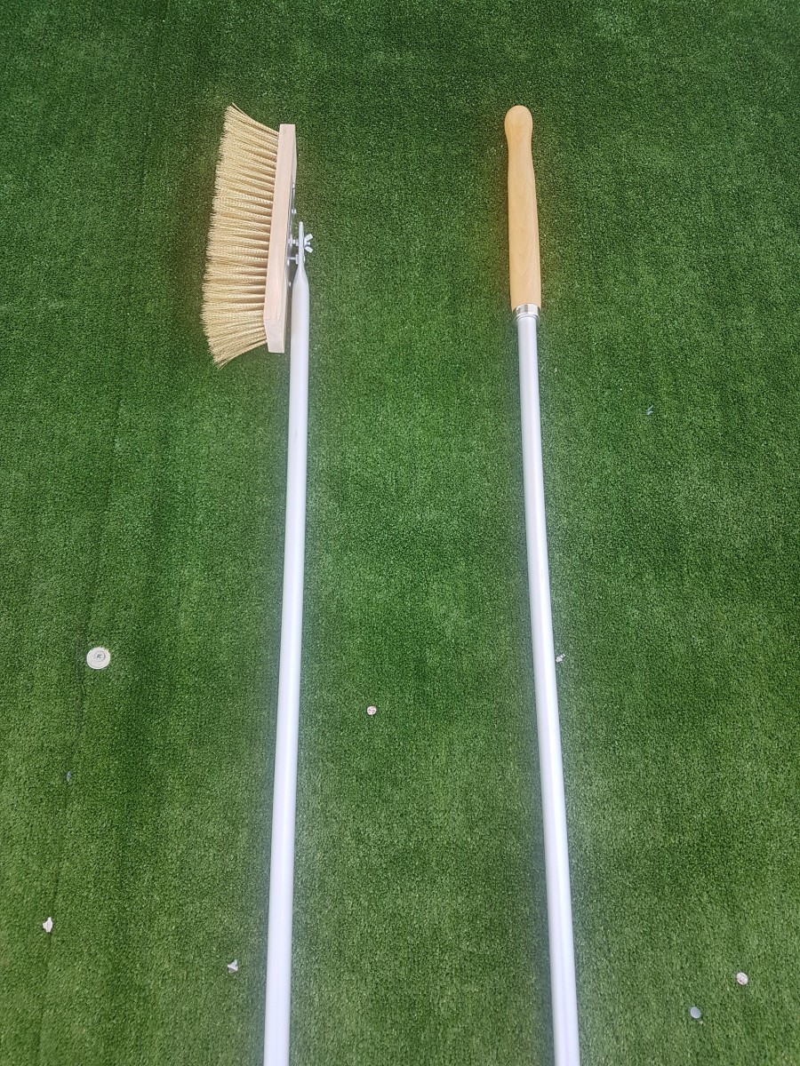 SPAZZOLA FORNO A LEGNA IN OTTONE 16x5cm PULIZIA Forno Pizza Completa Di Manico - Foto 2