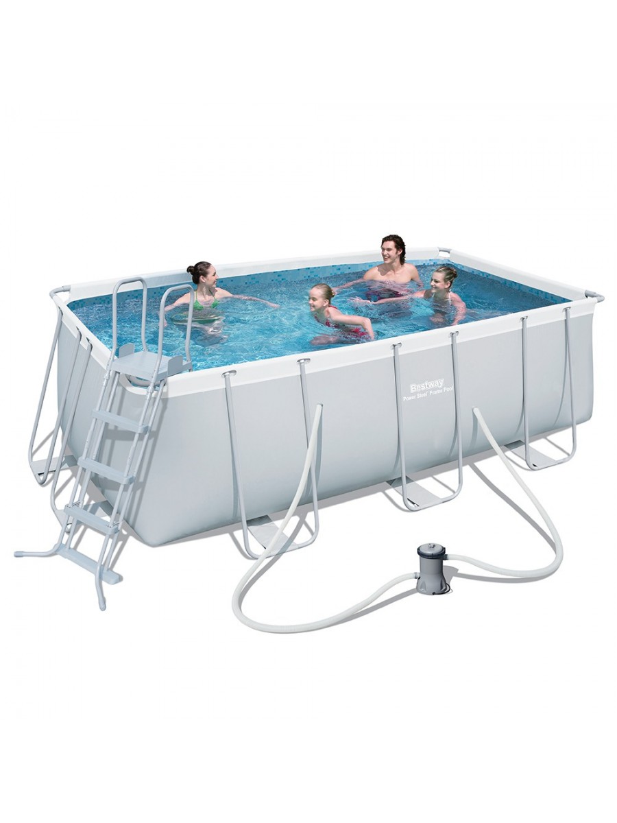 Piscina Fuoriterra Acciaio 412x201x122cm Pompa Filtro