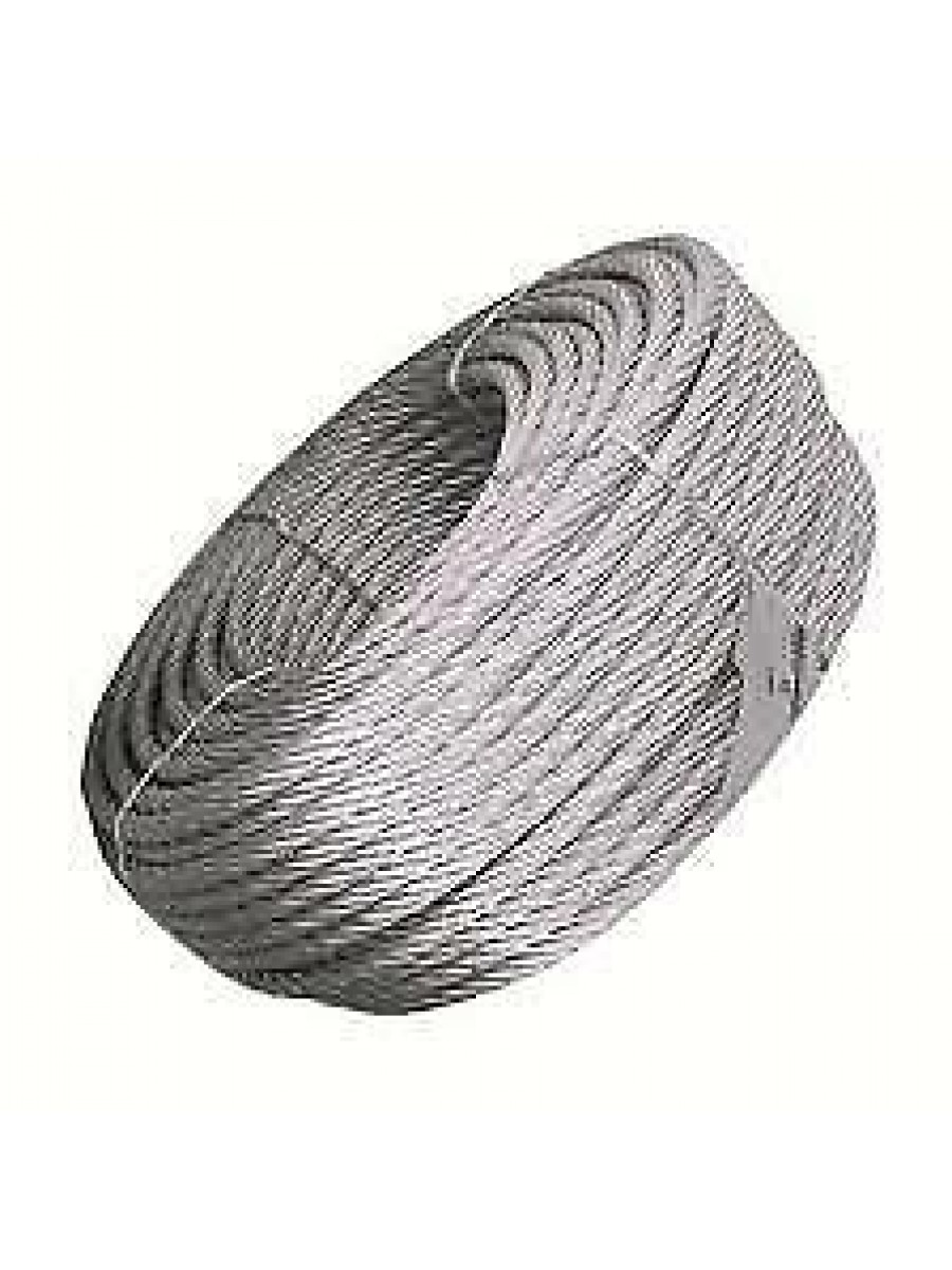 Cavo Acciaio Zincato 3mm X 50mt | Carico Rottura 300kg | Per Fai Da Te, Nautica, Edilizia