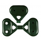 50 GANCI PER RETE OMBREGGIANTE - GANCIO IN PVC VERDE A CLIPS