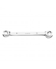 CHIAVE PER RACCORDI DOPPIA APERTA - PROFILO ESAGONALE 9x11mm - NEO TOOLS 09-143