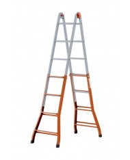 SCALA TELESCOPICA 4+5 - IN ACCIAIO 9+9 - max 428cm - Made in Italy GIERRE