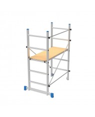 Mini trabattello alluminio h m 1,63 con piano lavoro 