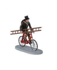 Lemax Spazzacamino Con Scala Su Bici - Travelling Chimney Sweep - LEMAX - 12035