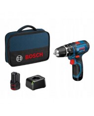 Avvitatore Bosch GSB 12V-15 con percussione in Kit con 2 batterie 2Ah