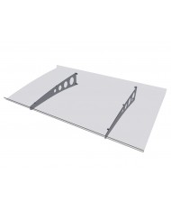 PENSILINA in POLICARBONATO 90X140 CM - TETTOIA CON RIALZO ANTIGOCCIA
