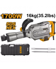 MARTELLO SCALPELLATORE  50 JOULE 1700W demolitore PDB17008 INGCO + ACCESSORI