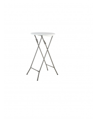 TAVOLO pieghevole ALTO - H110cm - D.60cm - APERITIVO STREET FOOD BAR - RICHIUDIBILE - IN RESINA