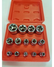 KIT 14 PZ CHIAVI BUSSOLA BUSSOLA TORX da 4 a 24mm 1/4 3/8 1/2