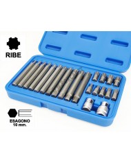 Set 21PZ INSERTI RIBE - KIT INSERTO 10mm CORTI/LUNGHI + ADATTATORI PORTAINSERTI 