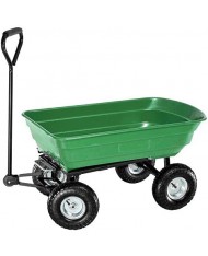 CARRELLO DA GIARDINO RIBALTABILE - MAX 250KG - 4 RUOTE - IN ABS - CARRIOLA