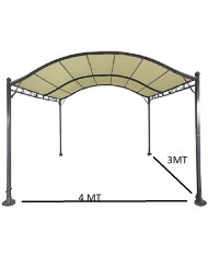 531446 - Gazebo pergola maxi in acciao L4xP3xh2,5mt arredamento giardino arredo esterno