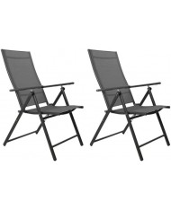 Alma Xone COPPIA Sedia sdraio pieghevole GRIGIA 55x60x110