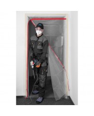 Tenda para Polvere con Cerniera laterale per ristrutturazioni cantieri edilizia - NEO TOOLS 49-800