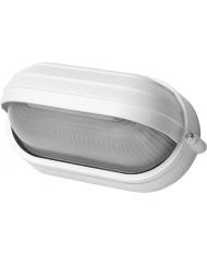 50147 - PLAFONIERA DA GIARDINO PALPEBRA OVALE MINI  - BIANCA - LUCE LAMPADA - DIFFUSORE IN VETRO