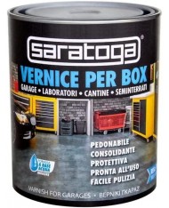 Saratoga Vernice TRASPARENTE per pavimentazioni per box garage laboratori cantine seminterrati ml.750 