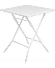 TAVOLO IN ACCIAIO-PVC EFFETTO RATTAN "MALVA" PAPILLON 62x62x73 cm