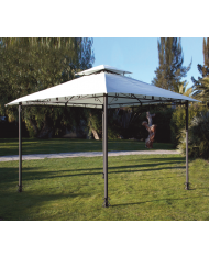 GAZEBO in metallo "FALESIA" Papillon - 3x3 MT CON CUSPIDE ANTIVENTO