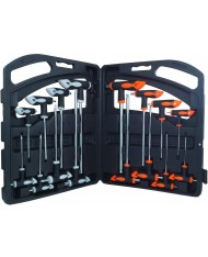 SET 16 PEZZI CHIAVI A T CHROME VANADIUM ESAGONALI E TORX IMPUGNATURA