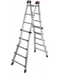 SCALA TELESCOPICA 5+5  PEPPINA - IN ALLUMINIO 10+10 - max 572 cm - Made in Italy GIERRE