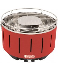 Barbecue Portatile Carbone da Tavolo 36cm Alimentazione a Batteria e USB Rosso SandriGarden