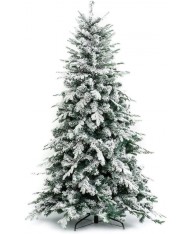 ALBERO DI NATALE 240cm INNEVATO ALASKA - reale SUPER FOLTO NATALIZIO VERDE NEVE
