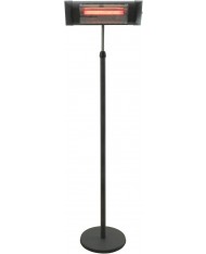 Xone Stufa a infrarossi Nera Classic 2000w, Classe Protezione IP55, Area Copertura: 12mq