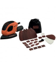 Black&Decker Levigatrice Palmare KA161BC orbitale 55W Mouse sacca +15 accessori