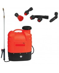 POMPA A ZAINO 16LT A BATTERIA RICARICABILE + ACCESSORI - SPALLA IRRORARE