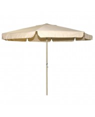 531347 Ombrellone in alluminio tondo 350cm copertura beige arredo giardino esterno