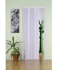 PORTA A SOFFIETTO IN PVC BIANCA BIANCO 82X214 CM - MADE IN ITALY- porte