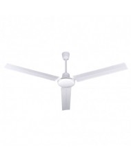 Ventilatore da soffitto in acciaio bianco D142 con 3 pale  EFFE