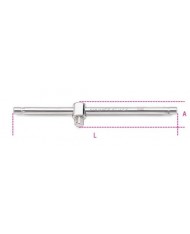 BETA 910/42 LEVA A T QUADRO SCORREVOLE  LUNGHEZZA 200MM CON ATTACCO QUADRO MASCHIO 3/8" CROMATO