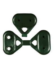 50 GANCI PER RETE OMBREGGIANTE - GANCIO IN PVC VERDE A CLIPS