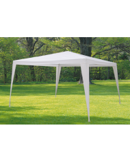 GAZEBO IN ACCIAIO BIANCO - 3x4 MT 2,6h - con tubolari - DA CAMPEGGIO GIARDINO