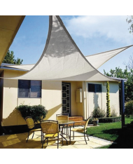 vela OMBREGGIANTE triangolare Bianca 5x5x5mt - giardino telo copertura tenda