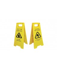 Cavalletto di Avviso Bifacciale 62cm Cartello Pavimento Bagnato e Fuori Servizio