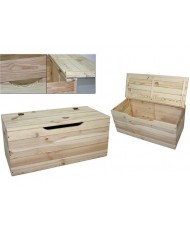 Baule in LEGNO DI PINO NATURALE cm 100X50X40 CASSAPANCA PANCA Tirolese