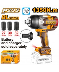 AVVITATORE A IMPULSI 1350Nm NUDO CON 3 BUSSOLE - INGCO CIWLI201351