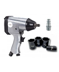 PISTOLA PNEUMATICA AVVITATORE RUOTE da 1/2 - 310 NM CON 4 BUSSOLE E INNESTO RAPIDO