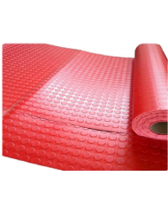 PAVIMENTO PVC BULLONATO - ROSSO - 1MTX25MT ROTOLO COPRIPAVIMENTO