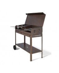 Barbecue artigianale tipo pesante 100x40cm POLIFEMO - peso 32kg - con coperchio Artigianferro made in Italy
