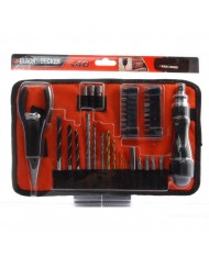 A7210 -- SET PUNTE E INSERTI 40 PZ  BLACK&DECKER  FORATURA AVVITATURA CACCIAVITE CRICCHETTO