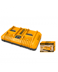 CARICABATTERIE RAPIDO DOPPIO 20V 110V-240V BATTERIA LITIO - INGCO FCLI2024