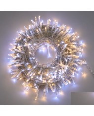 Catena luminosa 768 led MISTA FREDDA/CALDA Interno/Esterno 15,3mt - CAVO TRASPARENTE - LUCI ALBERO NATALE - MERCURY SERIE GOLD